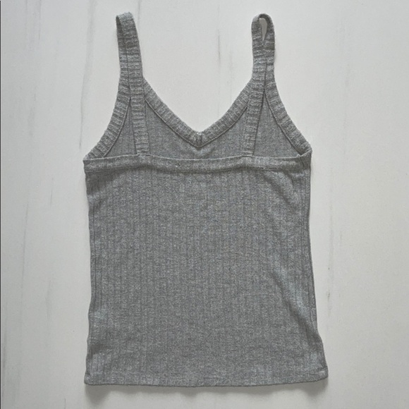American Eagle Wide Rib V Neck Cropped Tank Top Size S - Picture 4 of 4
